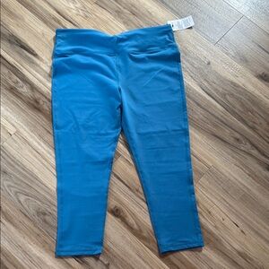 NWT Oalka Blue Workout  Leggings - Size XL